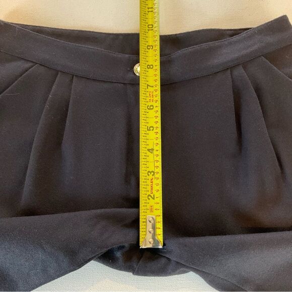 NWT VDP Club Lambs Wool Trouser Pants Women’s S Navy Rhinestone Logo Ankle ITALY - Picture 11 of 13